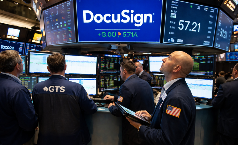 DocuSign stock price at risk of a crash after earnings on March 17
