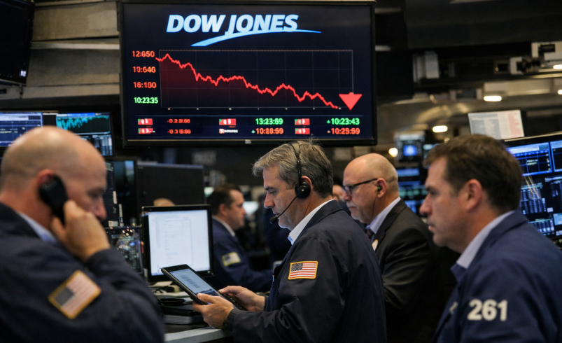 Top stocks dragging the Dow Jones Index as it moves into a correction