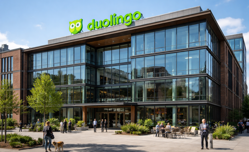 Duolingo stock: extremely oversold as falling wedge forms